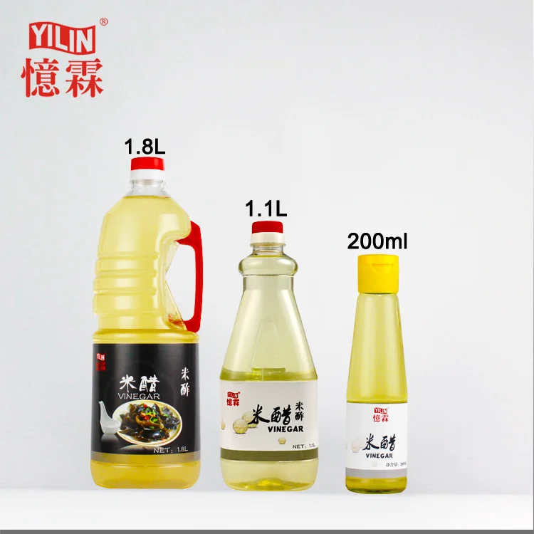 rice Vinegar Chinese 1.8l White Bottle Item Packaging Color Liquid seasoning sour Japanese flavor rice vinegar