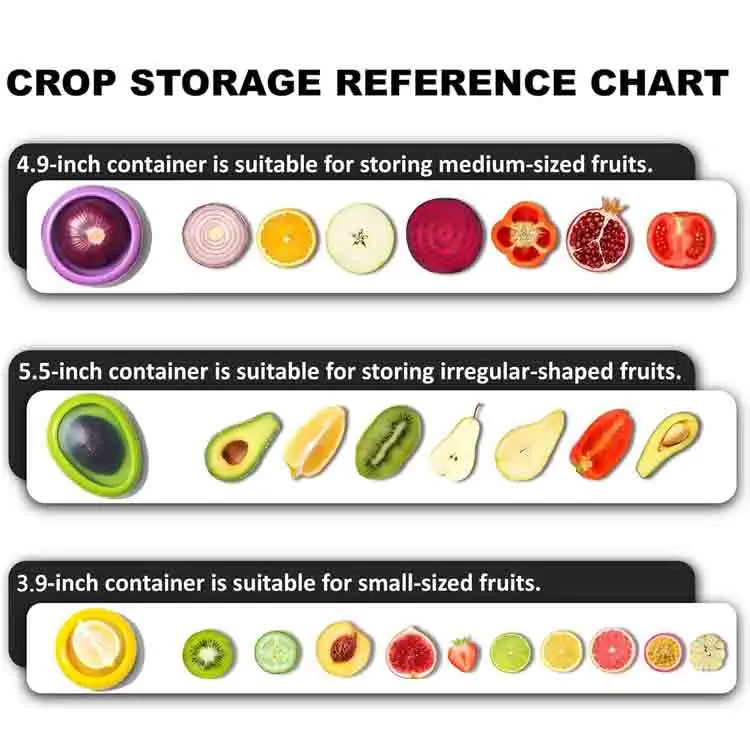 Refrigerator Silicone Fruit Vegetable Crisper Antioxidative Reusable Storage Containers Avocado Saver