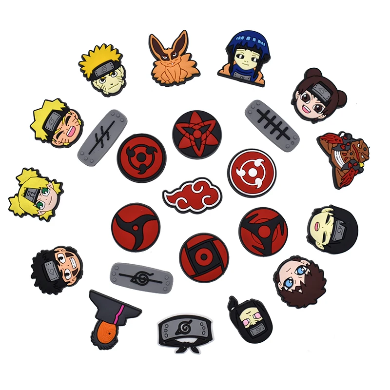Wholesale Cartoon PVC Sasuke shoe charms characters 2022 crockely-charms de anime crocsely-wholesale charms