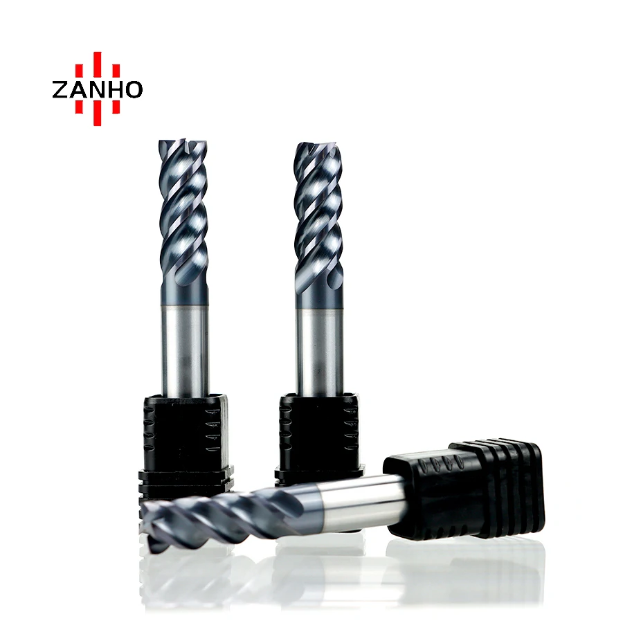 ZANHO KNA750 High-speed Four-edged End Mill CNC Milling Cutter Carbide Stainless Steel Solid Cutting Tools Router Cutting Bit