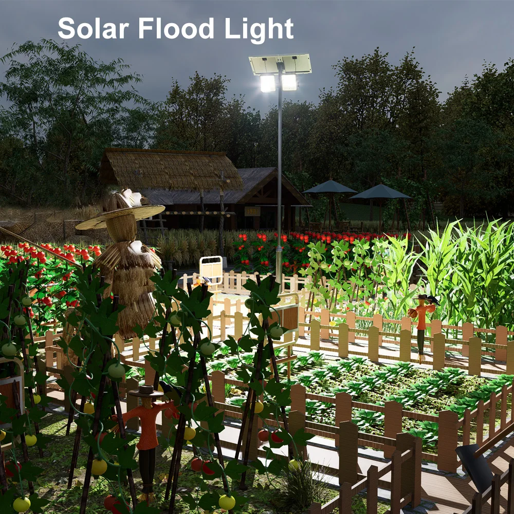 Outdoor Solar Flood Light with WiFi CCTV Camera 4MP Built-in 32GB TF Card Storage