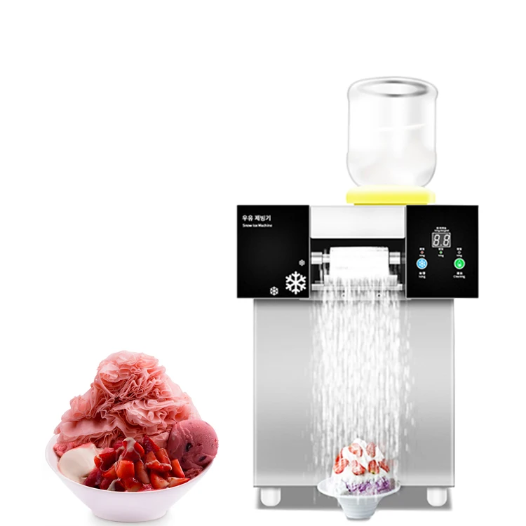 Full Automatic Snow Cone Maker Machine Snowflake Ice Making Shaving Snowflake