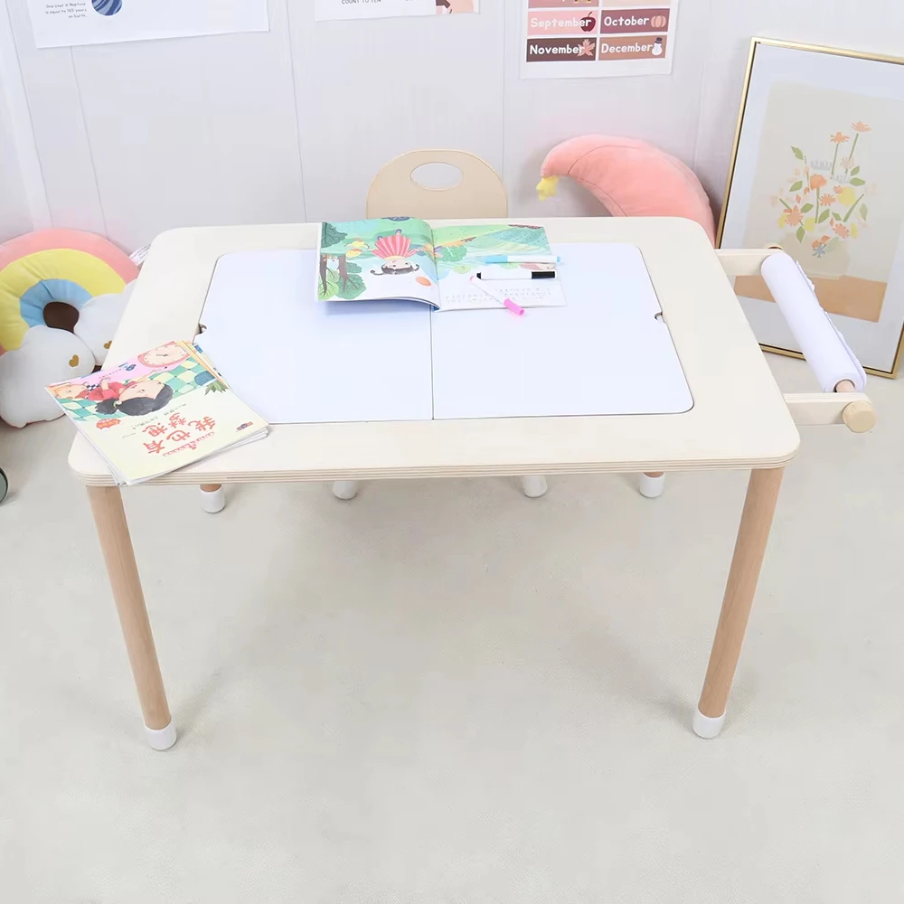 Modern Design Sensory Activity Interactive Table for Kids Home Office Supermarket Includes Scroll Kids Sand Water Play Table
