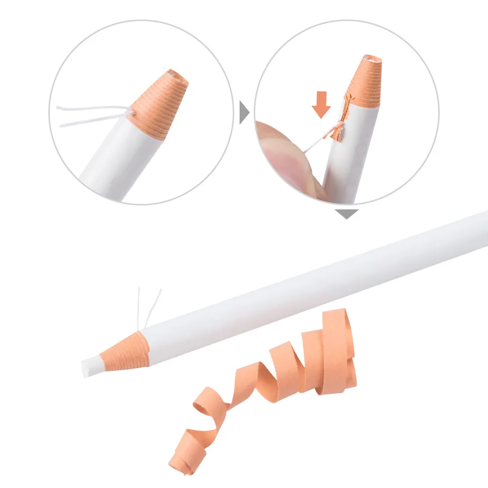 Waterproof Microblading Eyebrow Pen Permanent Makeup White Tattoo Pencil Positioning Eyebrow Marker Liner Pen