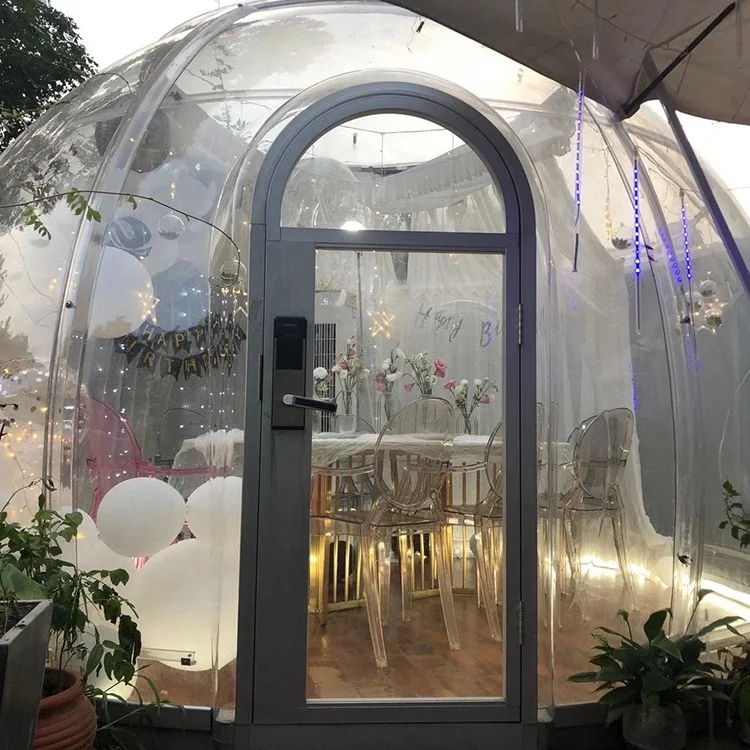 Reasonable Price Transparent Waterproof Glamping Geodesic Dome Tent