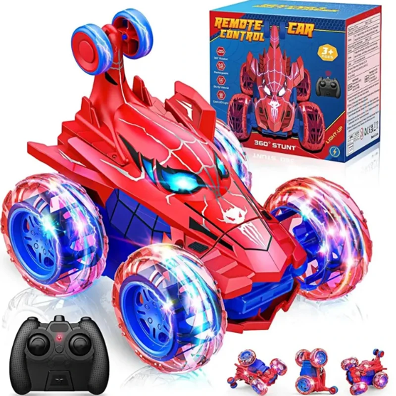 RC Stunt Car 360 Rolling Twister with Colorful Lights & Music Switch Remote Control Car for Boys and Girls