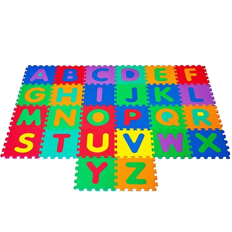 Kangler Kids Foam Puzzle Play Mat (36-Piece Set) 5.9inch x 5.9inch Interlocking EVA Floor Tiles with Alphabet and Numbers