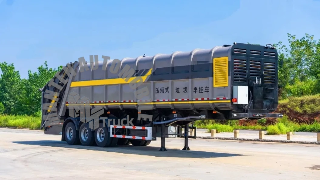 Customized Fuwa/ BPW 2axles 3axles Compactor Garbage Semi Trailer 40cbm 45cbm 50cbm for Waste Automatic Compaction