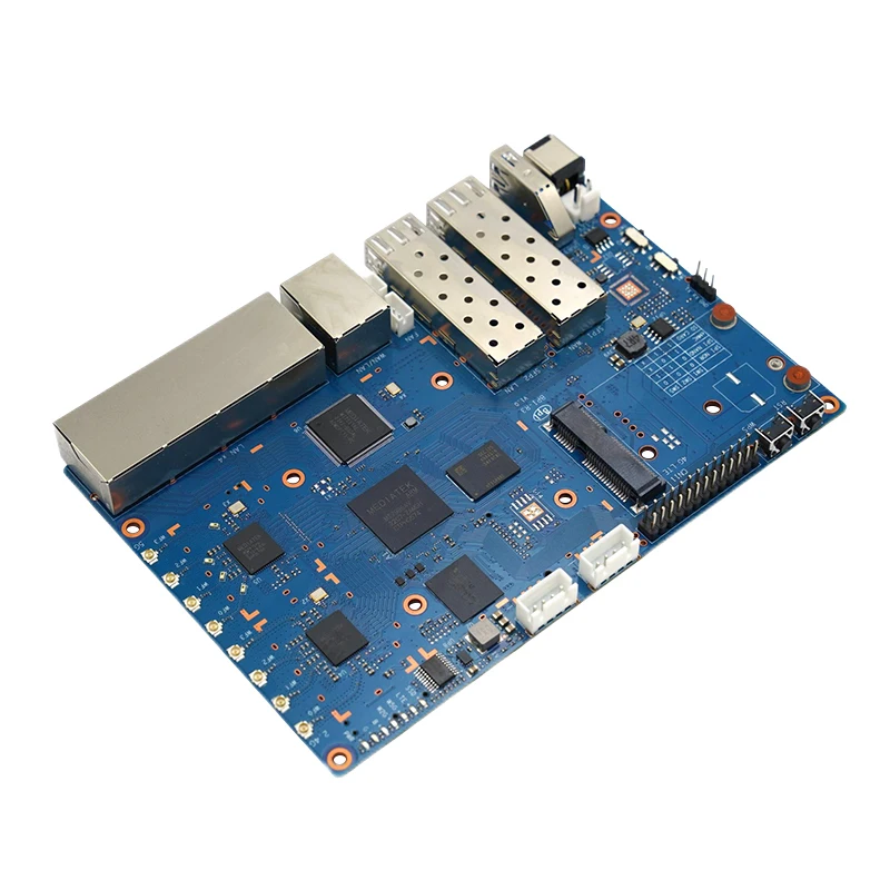 Banana Pi BPI-R3 MediaTek MT7986 Quad core Cortex A53+MT7531Chip 2G DDR RAM 8G eMMC Support POE Linux 5.4 EC25 LTE 4G SD Card