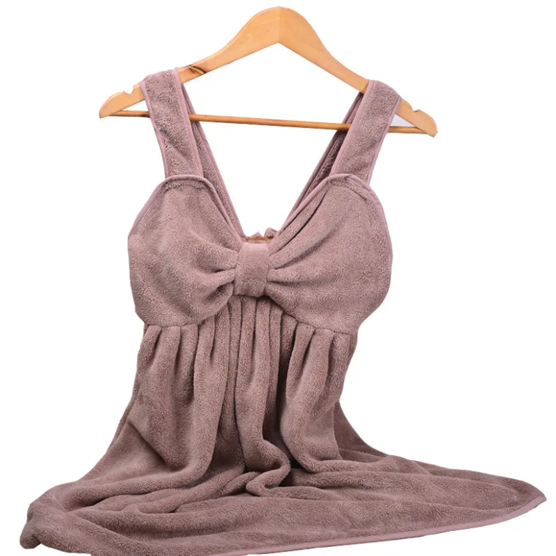 Sexy Magic Microfiber women Bath towel custom dress wearable bath towel robe for Beach Use towel