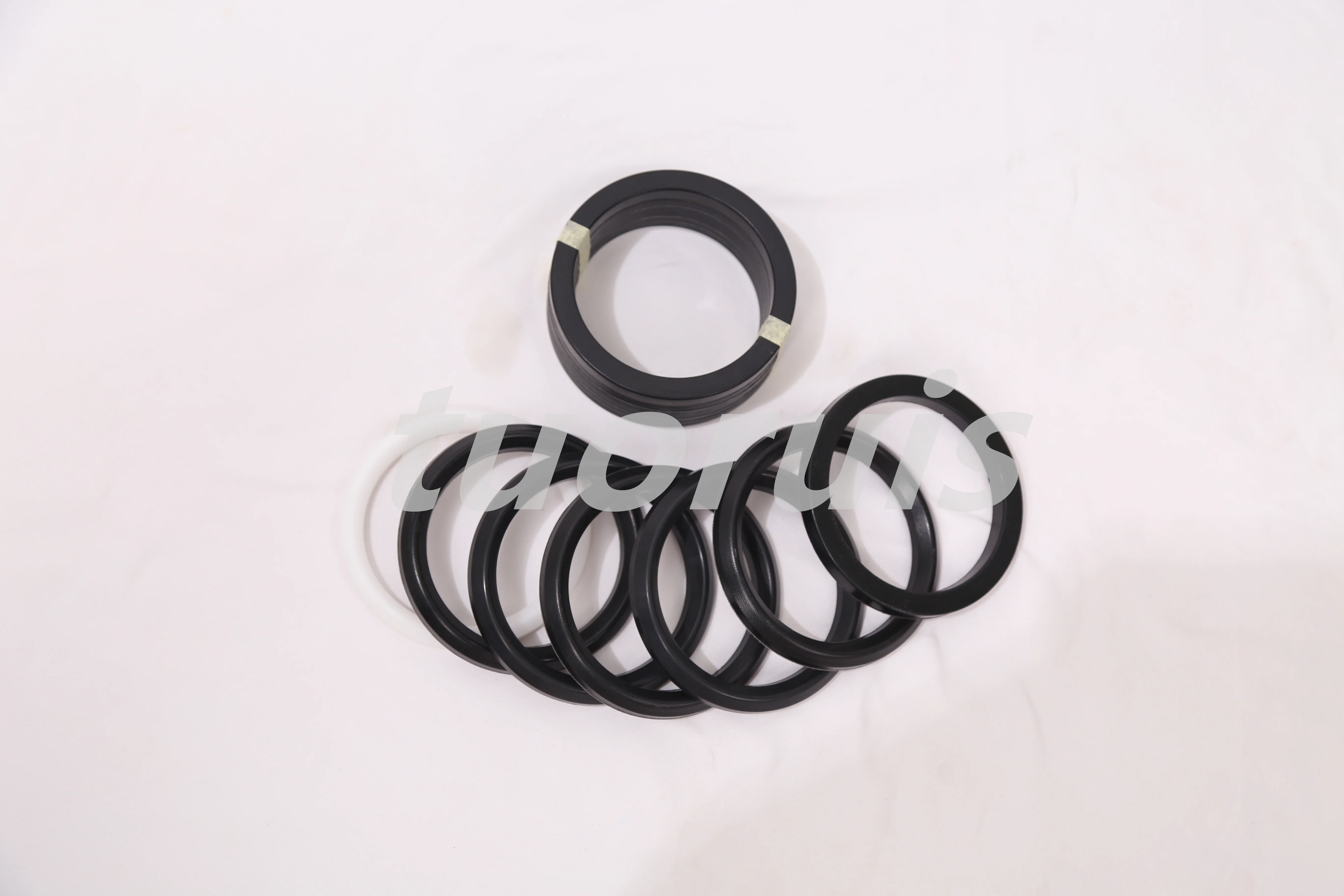140*170mm V Packing Seal Set Fabric NBR FKM Rubber Packing V Ring Seal Set Hydraulic Cylinder V Packing Seal
