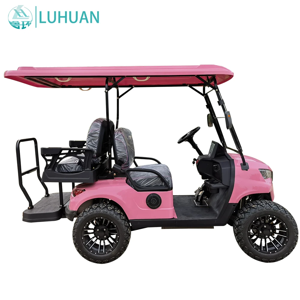 Hot sell Club golf cart 2023 2024 Lifted 1+1 Passenger Golf Cart with seats Outdoor 4+2 seat AC 48V Golf Cart Club And Buggy