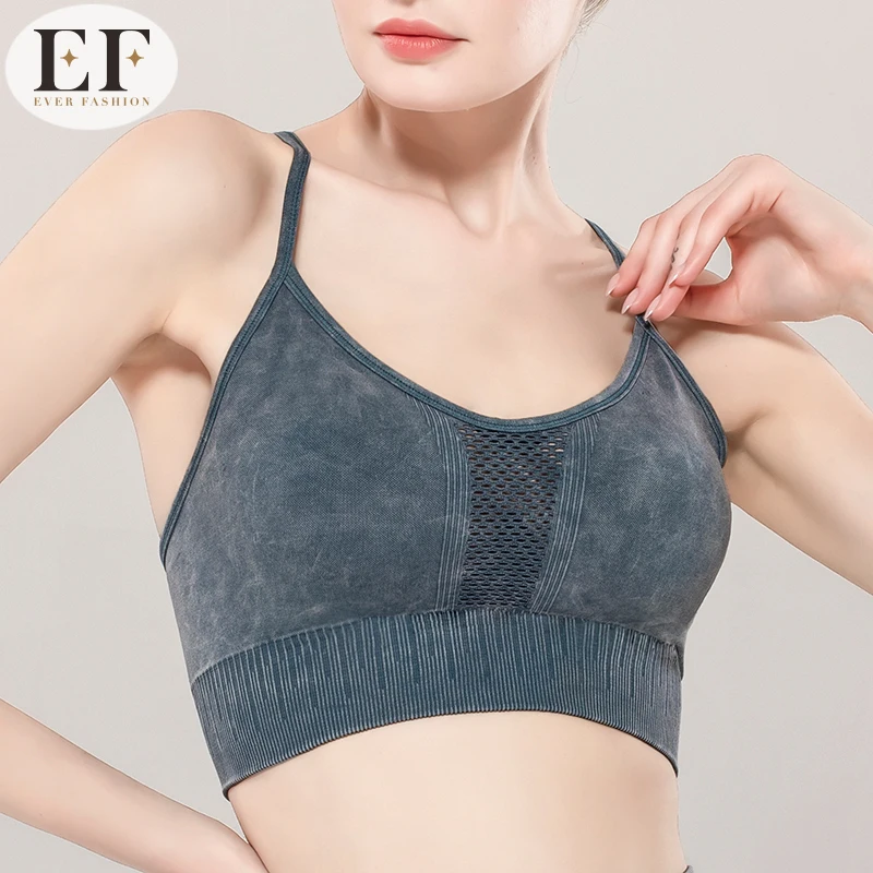 
Ever Fashion Wholesale Hot-selling Product Sexy Women Yoga Clothes Fitness Sports Wear Yoga Bra Black Color 
