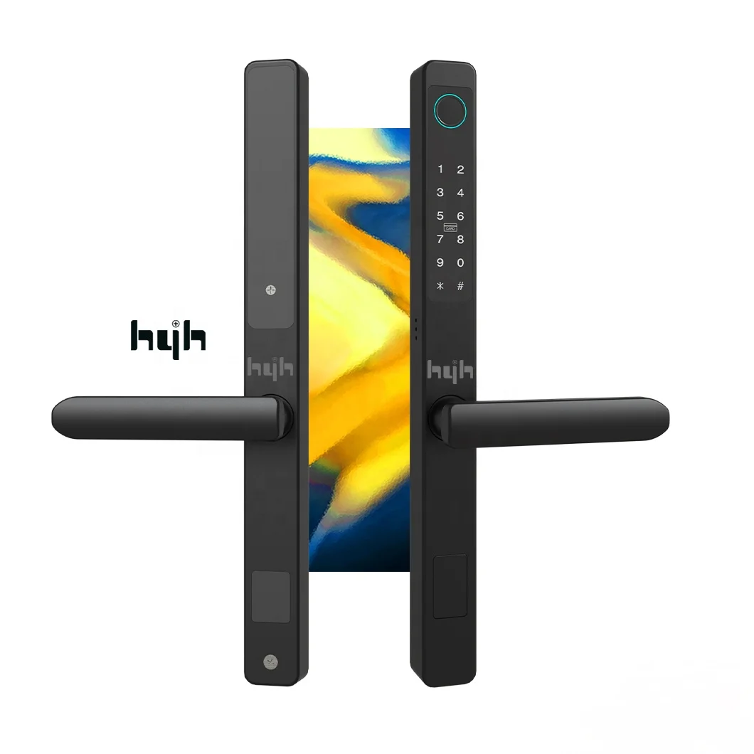 Guangdong-hyh Hardware Outdoor Touch Screen Wireless Card Fingerprint Smart Door Lock For Sliding Glass Door