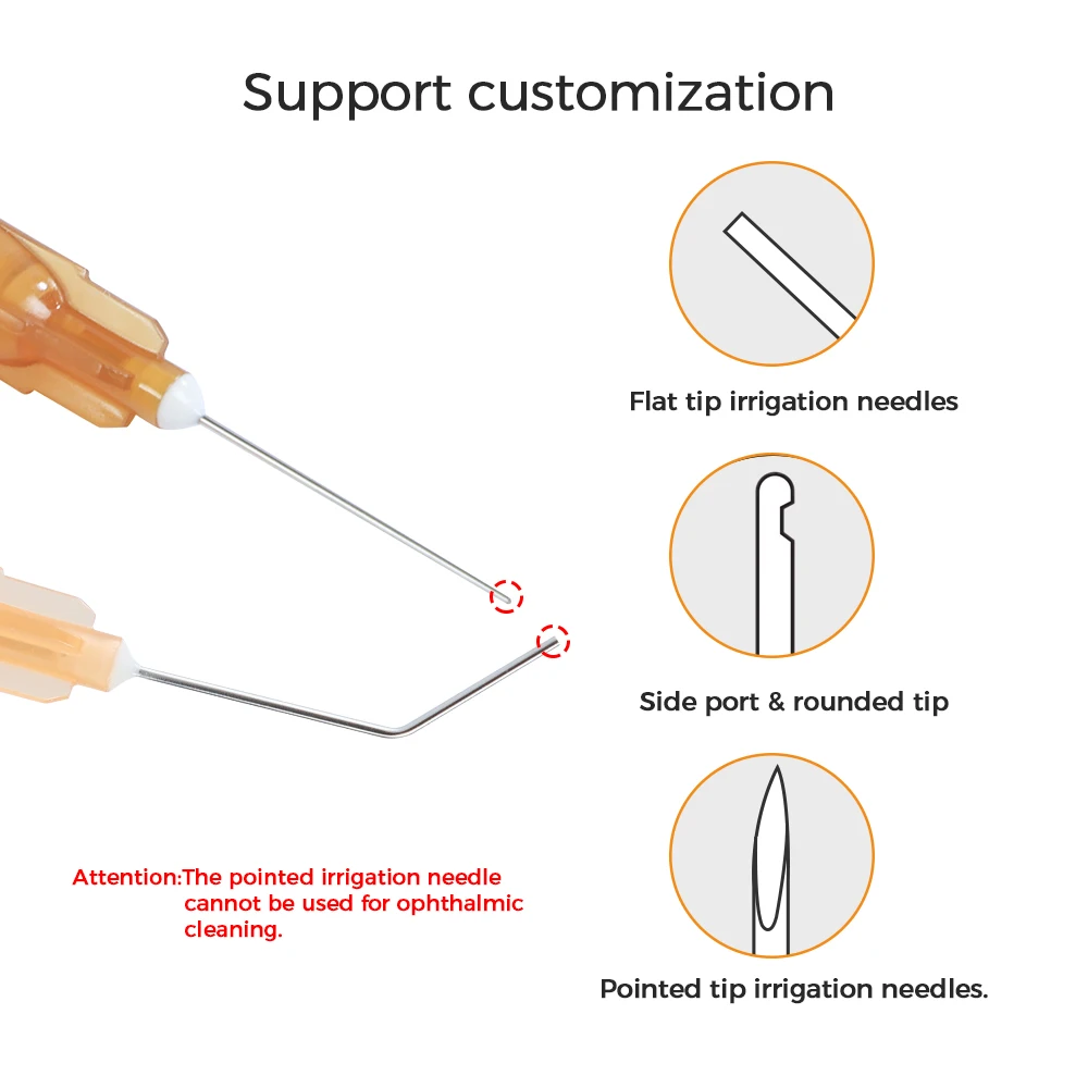 KDL Irrigation Needle 23G/25G/ 27G/30G Dental Irrigation Needle Tip Blunt Needle End-Closed Side Vent Hole