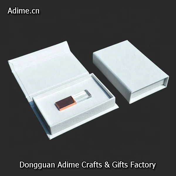 wedding fabric crystal USB stick flash drive presentation gift box