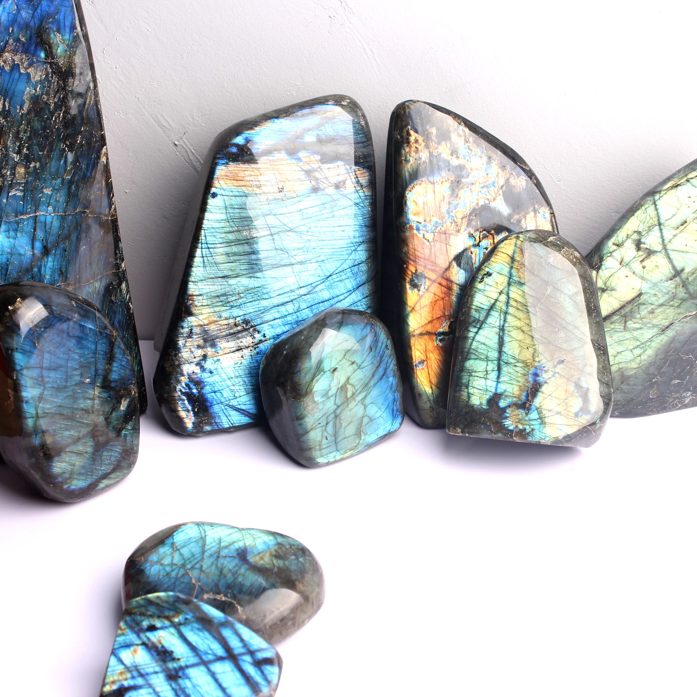 
 Wholesale Blue Fashy Labradorite Free Form  Stone Natural Labradorite Crystal Gemstone  