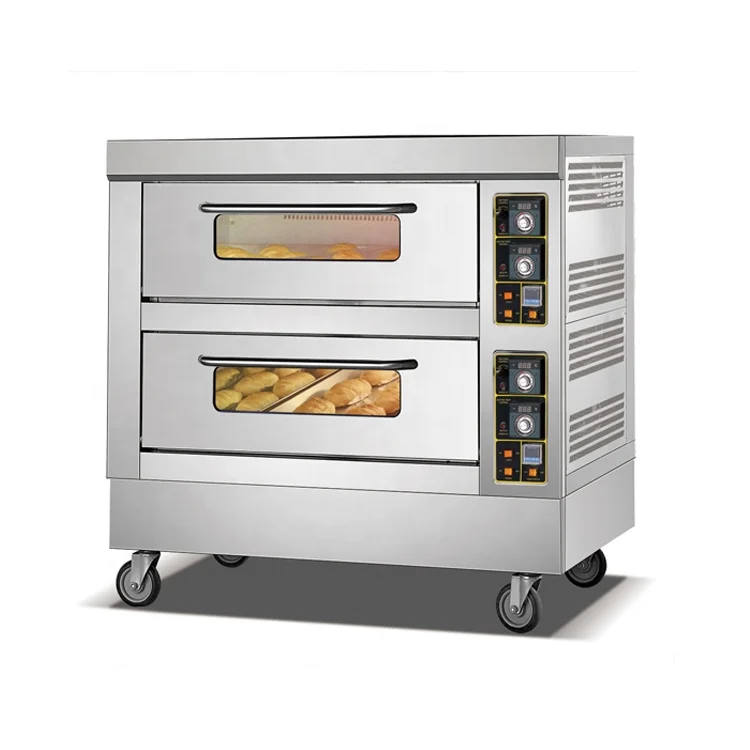 Commercial 2 layers 4 trays bakery gas oven used bakery bread oven diesel