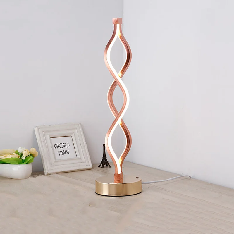 Creative Table Lamp White Cover Smart Modern Simple Bedroom Hotel Office LED Desk Decor Lights