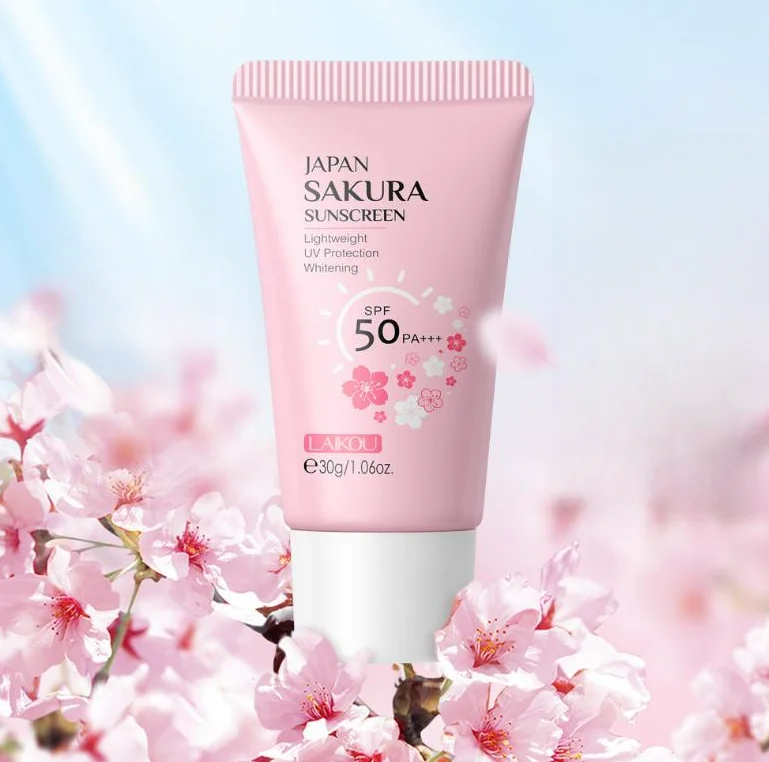 Sunscreen and Sun Protection Cream Vegan and Organic Skin Care Product Beauty Product Sakura Japan Sun Protection Cream