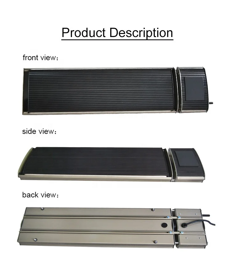 JHheatsup 2400W Noiseless Slimline Electric Heater Infrared Radiant Heater Infrared For Room Use For Winter