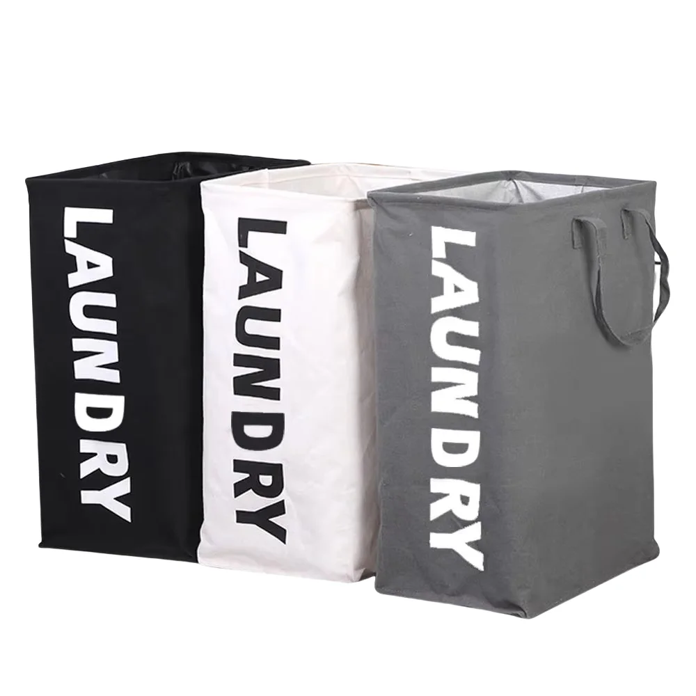 Custom Cotton Linen Dirty Clothes Organizer Bin Foldable Canvas Vertical Laundry Basket With Handles for Laundry Room