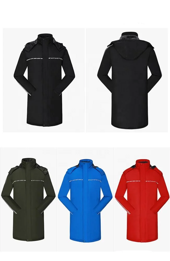 Wholesale Winter polyester Unisex soccer training Jacket Football coat Swim parka Sports parka for adult and children
