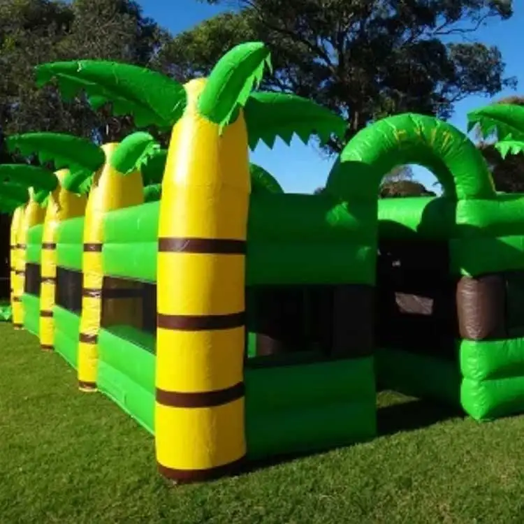 Jungle Maze Riding Outdoor Structure Team Building Sport Adult Mechanical Rodeo Ride Bull Inflatable Corn Hole Game