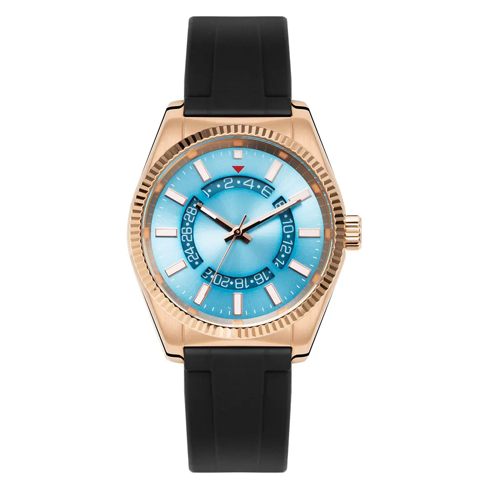 Fashion Business Mens Watches Stainless Steel Waterproof Calendar Quartz Watch for Men, Auto Date