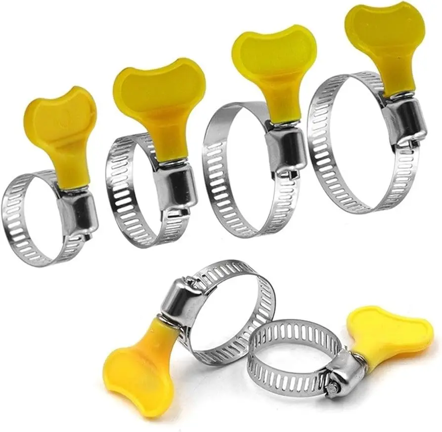 Plastic Handle Adjustable Stainless Steel Band Hose Clamp