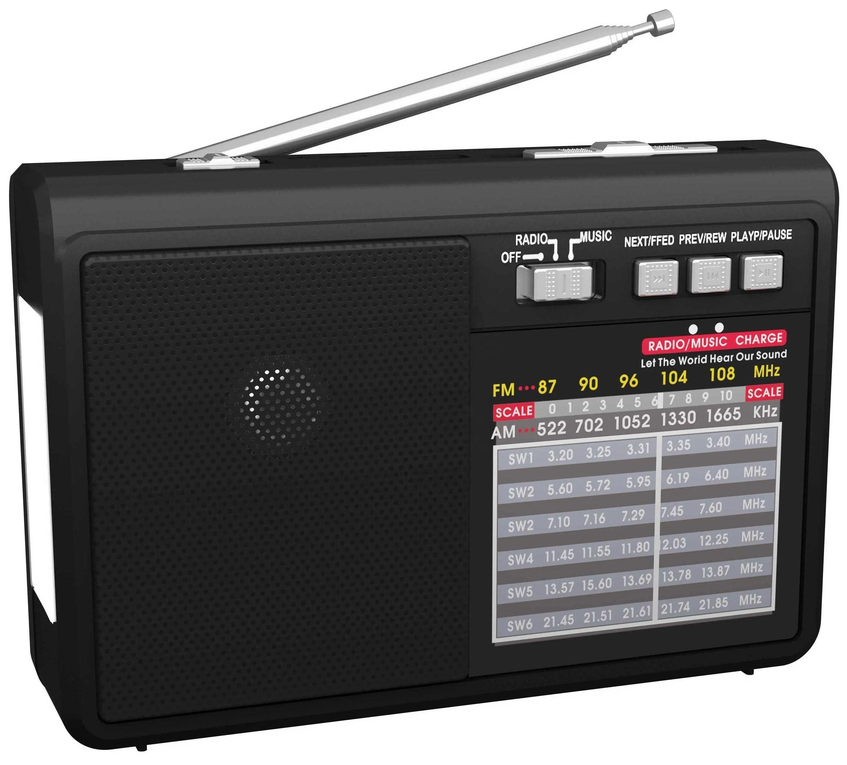 RX-1313BT хорошего качества Am Fm Портативные радиостанции Перезаряжаемый Usb tf факел свет приемник синий зуб светодиодный фонарик радио