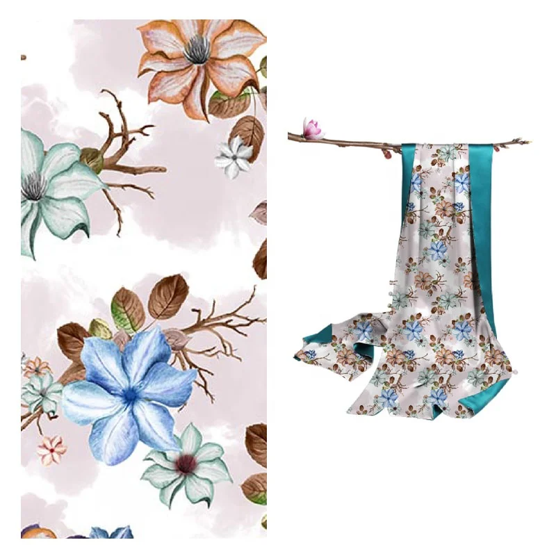 Fashion floral printed rayon fabric for dress