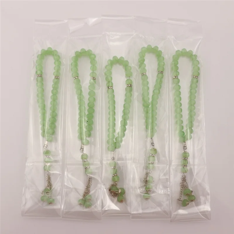 Factory directly sale K9 excellent crystal material 50pcs/lot/color 33pcs 10mm crystal islamic muslim crystal prayer bead