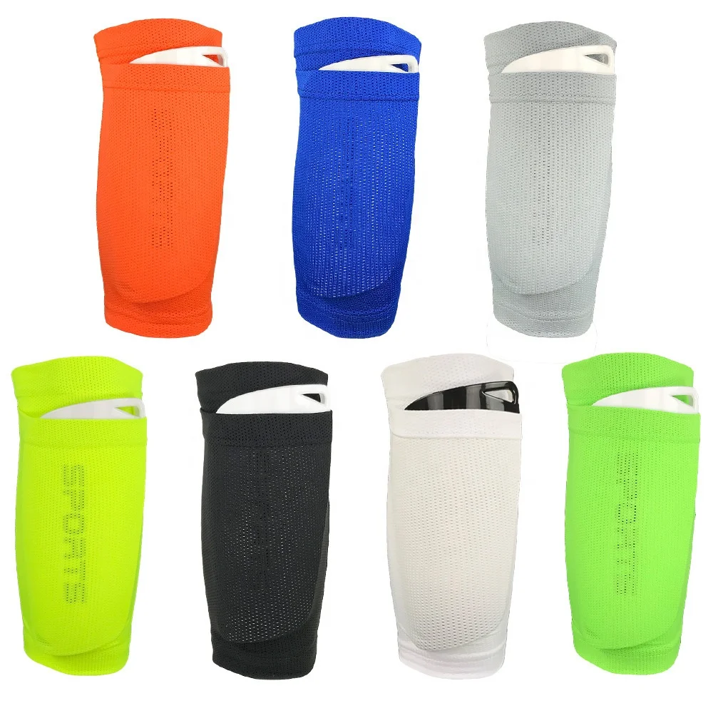 Leg Socks Support Pads Sports Football Compression Soccer Shin Guard Calf Sleeves with Pocket
