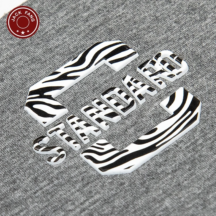 Custom Printed 3D Logo Tshirt Heat Press Printing  Transfer Garment Vinyl Sticker Printed Label Heat Transfer Garment Labels