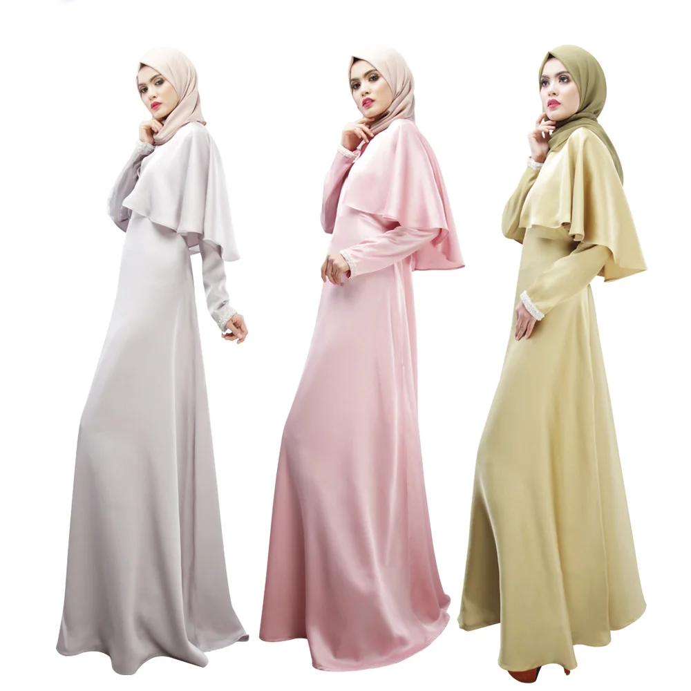 
 Zakiyyah ZW0001 платье-зонтик в Пакистанском Стиле Шелковый маршрут Abaya Исламская одежда оптом мусульманское женское платье  