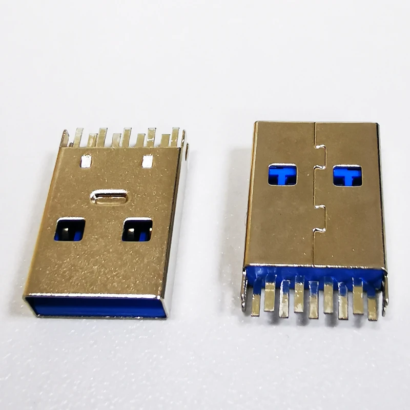 USB 3.0 Connector Female Socket 180 degree Bent Feet AF type for computer,laptop,notebook L=11.5mm,13mm,13.7mm,15mm