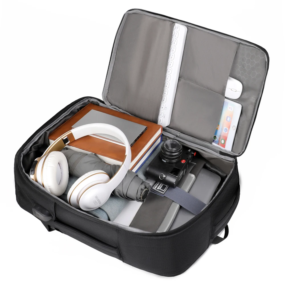 Custom Logo Oxford Cloth Waterproof Business Travel Computer Bag Laptop Backpack With Shoes Compartment