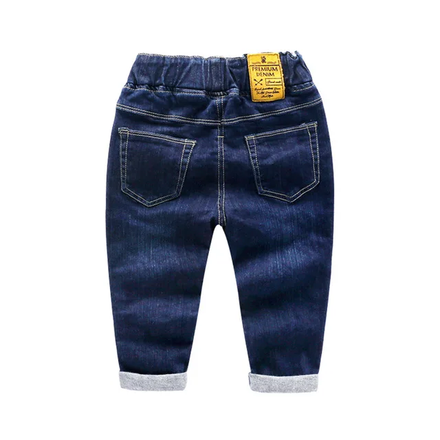 
European fashion elastic pencil denim pants boys kids jeans 