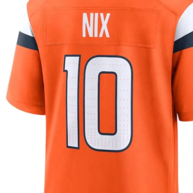 Ready to Ship Bo Nix Orange 2024 Best Quality Stitched American Football Jersey