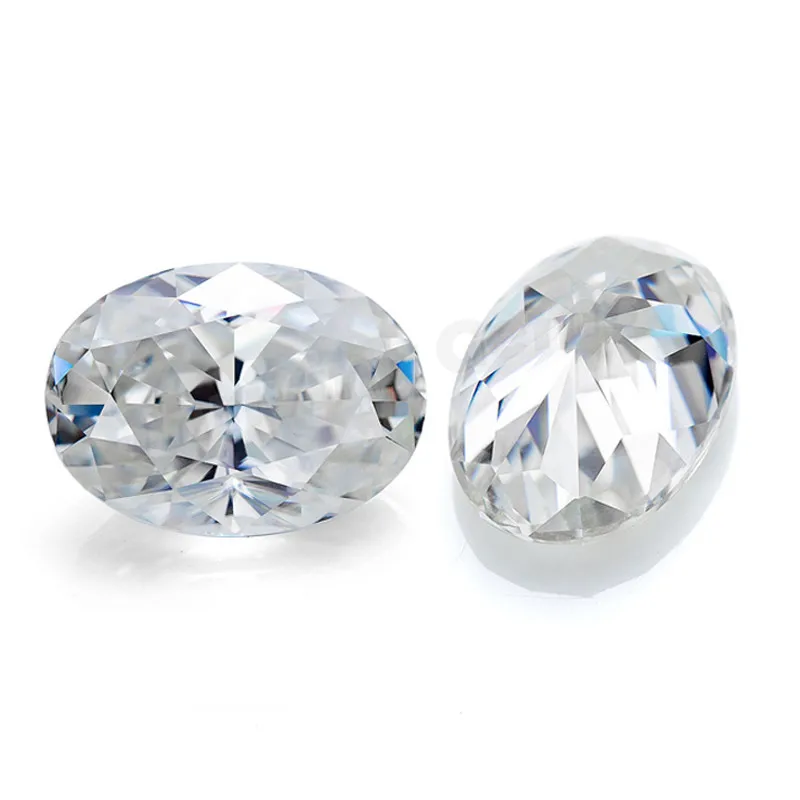 Thriving Gems Synthetic Gemstone Lab Created Diamond Unique Oval Moissanite DEF