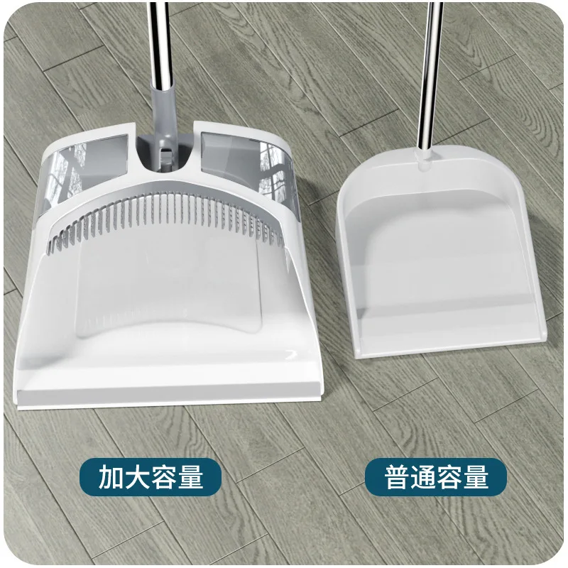 Wholesale cheap foldable broom dustpan set non-stick hair household cleaning good helper