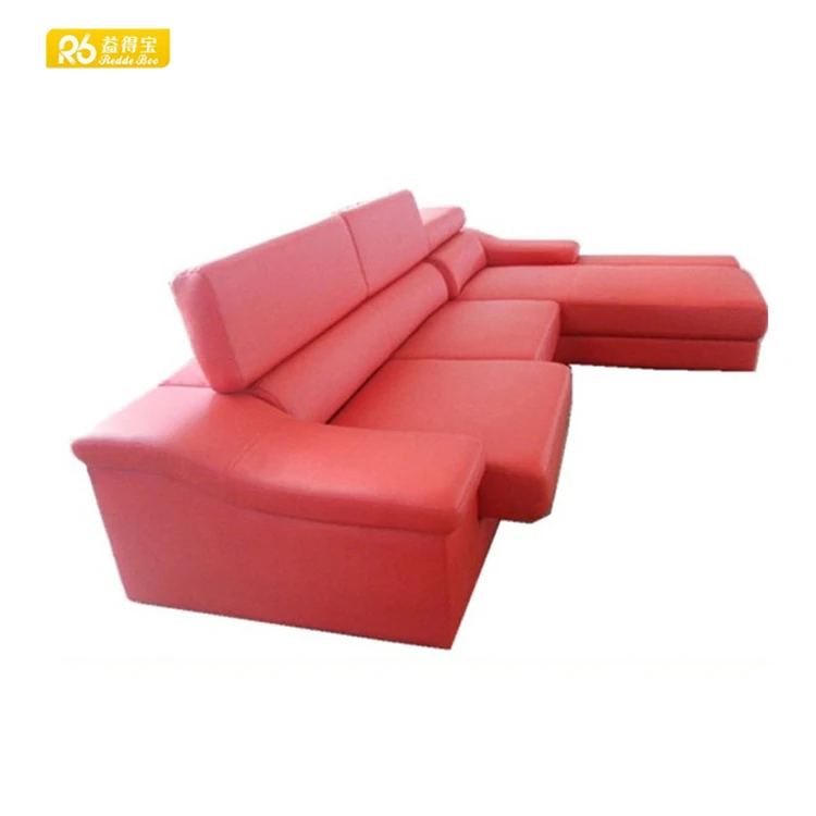 Modern style Sectional living room leather l shape sofa  for sale 8096