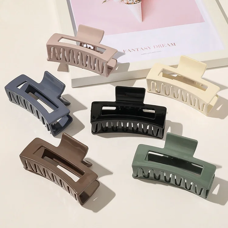 Classic Style 9 CM large size Minimalist Jelly Color Hair Claw for Women hair clip hair accessories