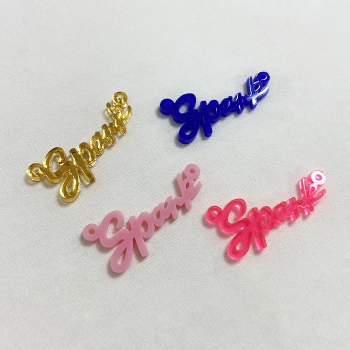 Custom Decorative Cabinet Laser Cut Exquisite Acrylic Pendant Necklace Perspex Name Pendants For Boutique