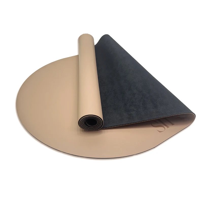 Custom Various Beige Coconut Color Arch Shaped Yoga Matte,Custom Logo Sports Black Nude Color Matt PU Rubber Pill Shape Yoga Mat