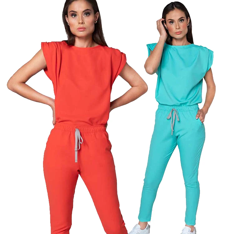 Fast Delivery Medical Uniform Scrub Women Top Jogger Scrub Anti Wrinkle Sets Nurse Uniforms