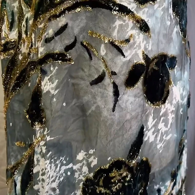 High Quality Luxury Thread Blended Jacquard Pure Silk Dress Fabric for Somalia Dirac Fransawi Suit and Sudanese Fabric