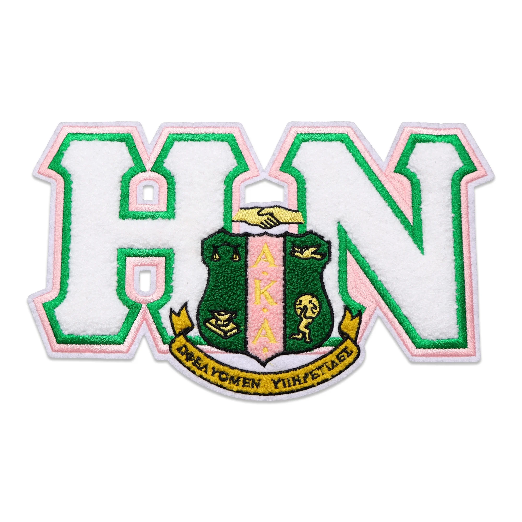 Aka Patches Greek Letters Heat Applied Fraternity Sorority Iron On Chenille Patches For Clothing