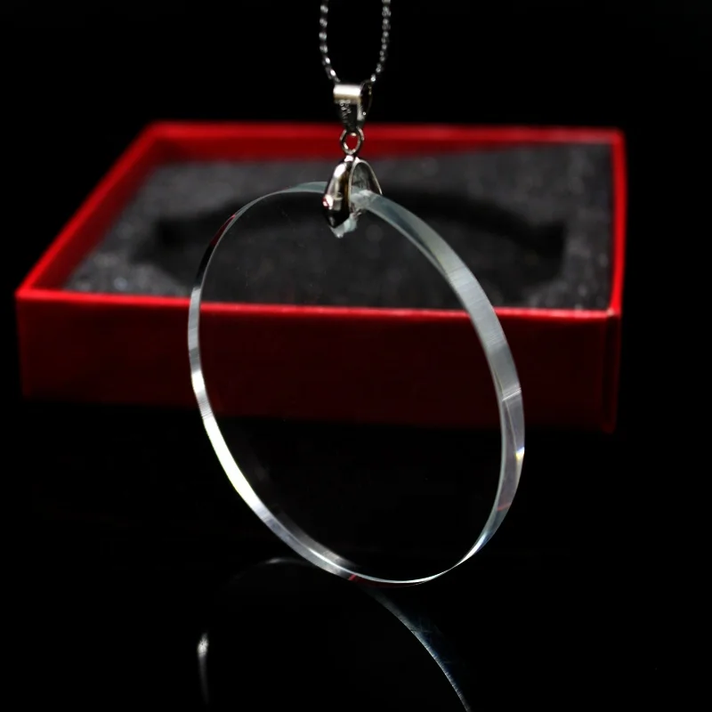 Factory Professional Custom Crystal Christmas Tree Ornaments Blank k9 Crystal glass flat Pendants for 3D/2D Laser Engraving logo